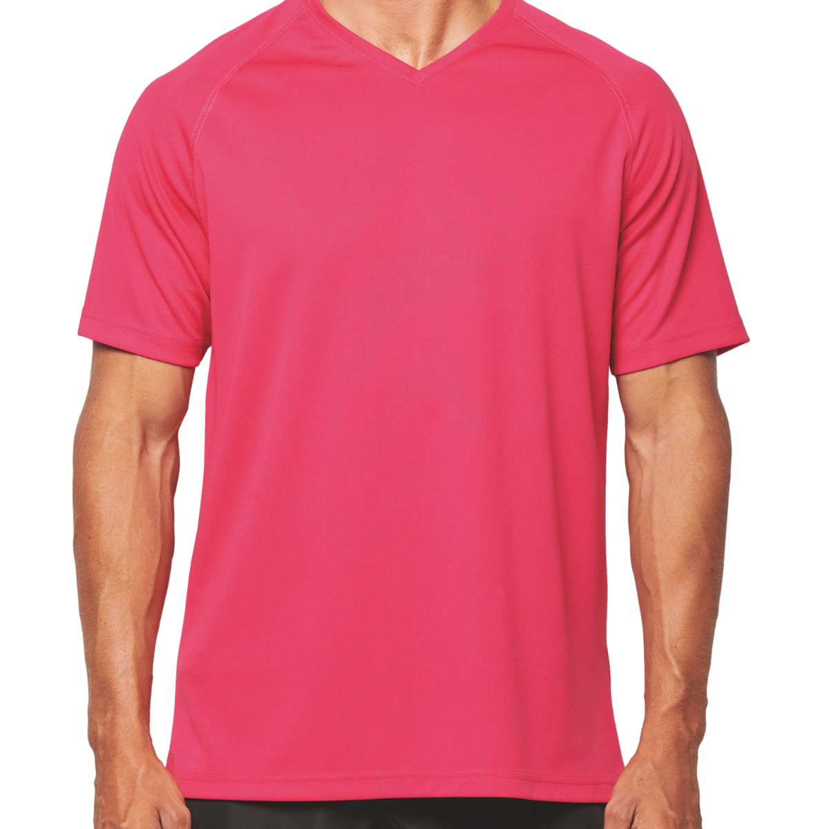 T-Shirt de sport manches courtes col v homme