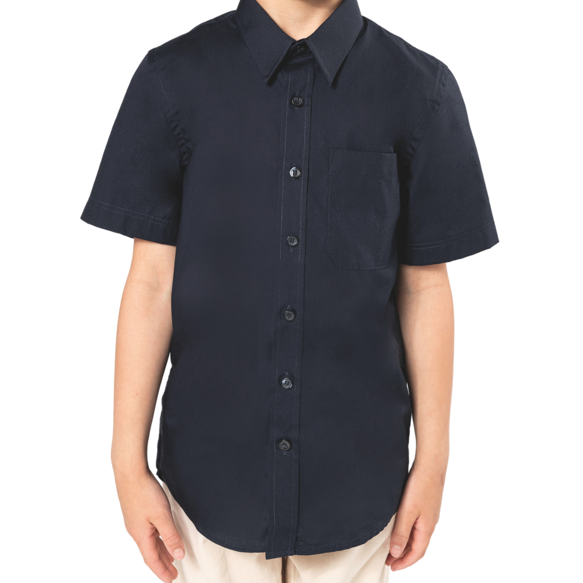 Chemise popeline manches courtes enfant